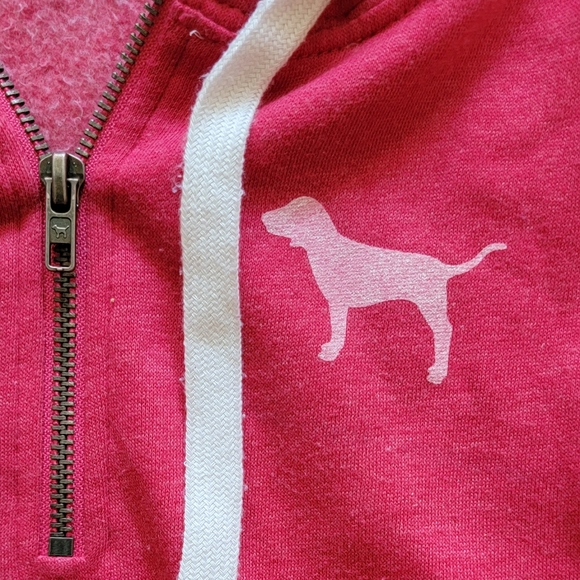 PINK Victoria's Secret Half Zip Sweatshirt Hoodie Size Small - Picture 5 of 9